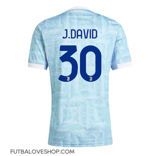 Dres Juventus Jonathan David #30 Preč 2025-26 Krátky Rukáv